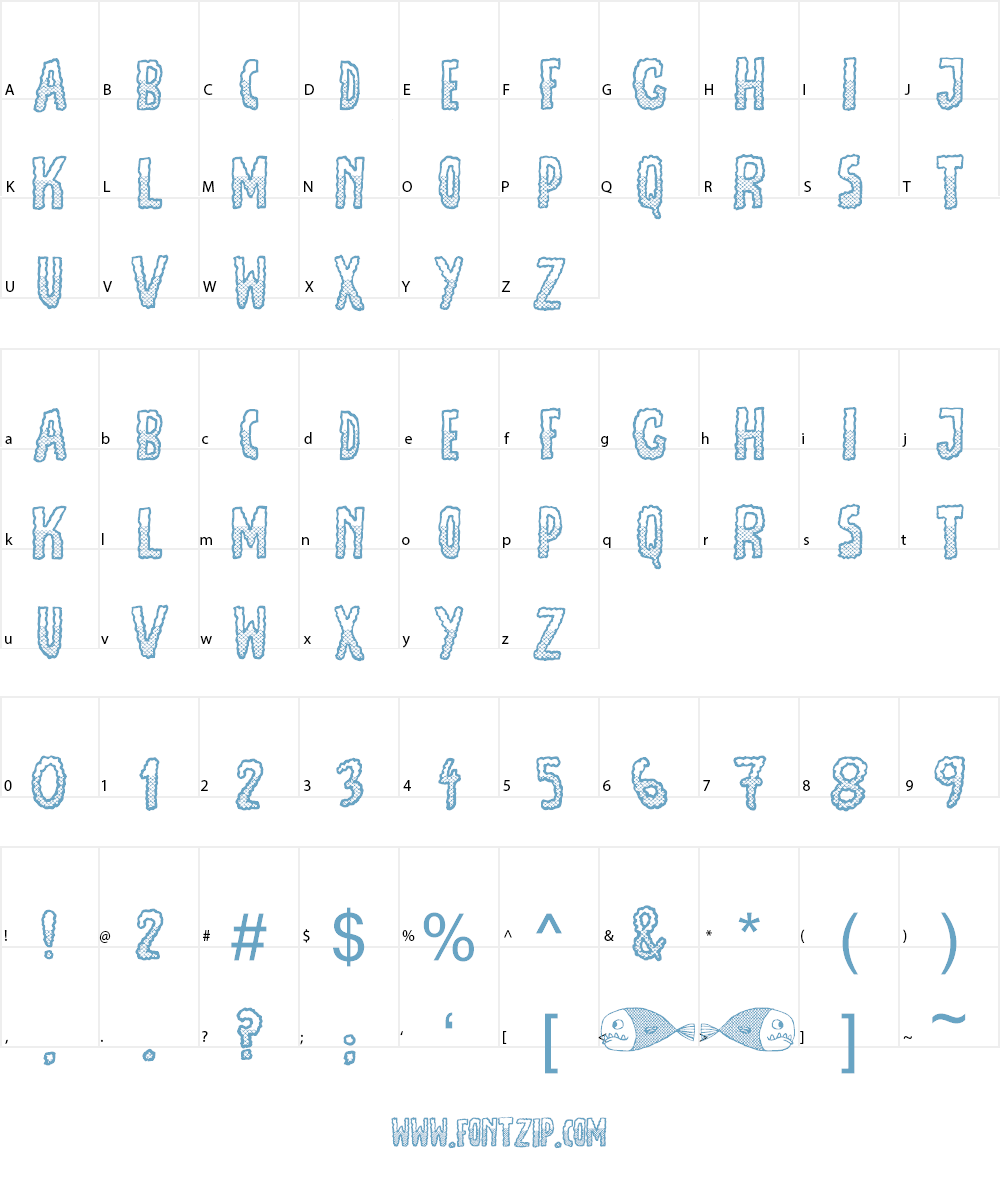 JMH Escamas White Font Character